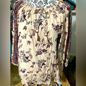Lucky Brand 2x Beaded NWT Blouse